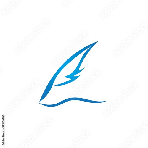 feather logo vector