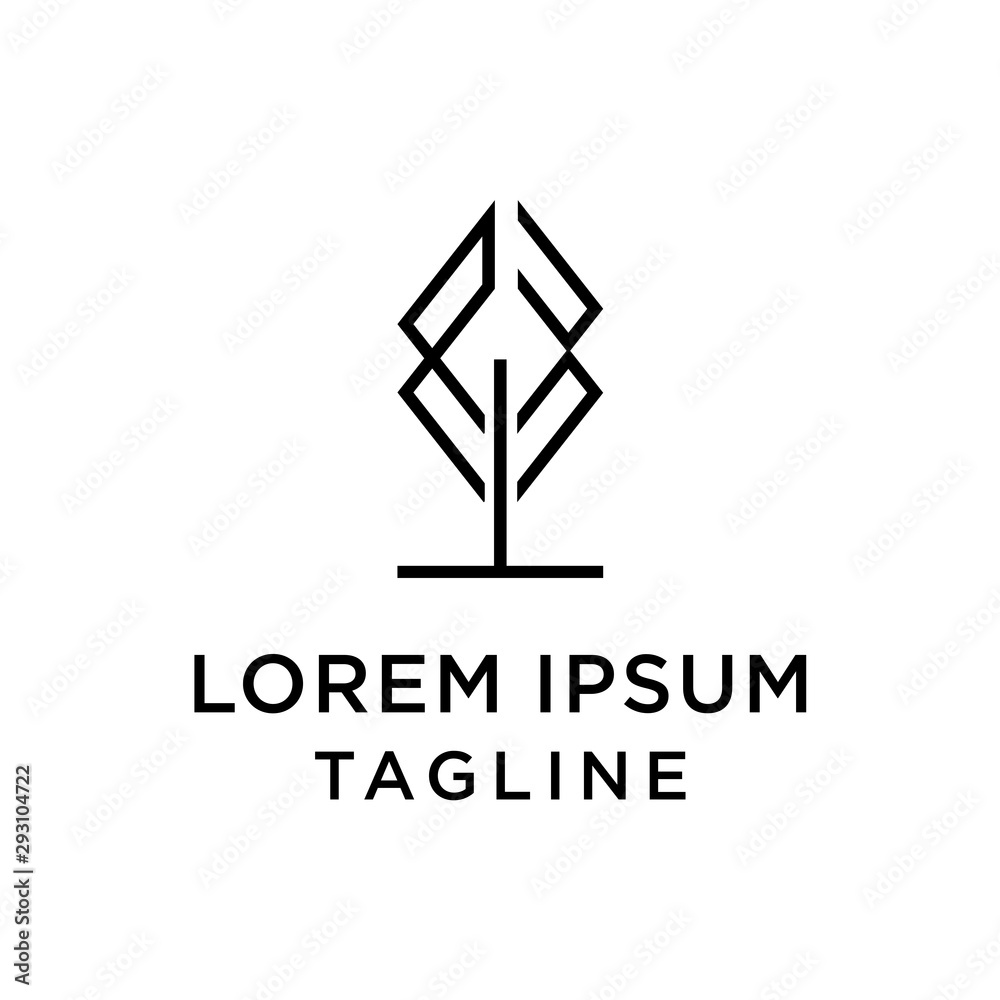 Obraz premium Initial letter RB Tree logo design template