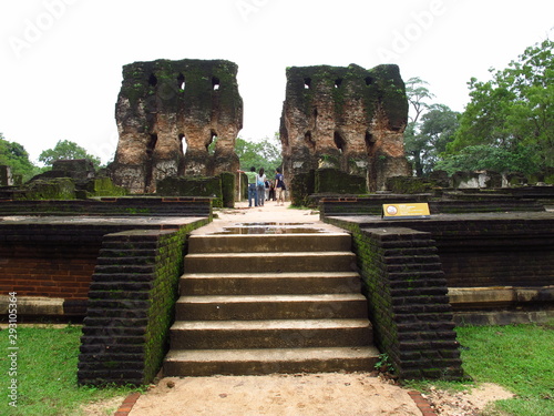 Ruins of Weijantha Prasada in Polonnaruwa, Sri Lanka photo