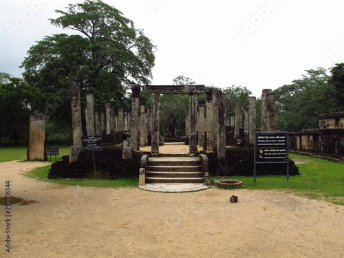 Ruins of Hetadage in Polonnaruwa, Sri Lanka photo