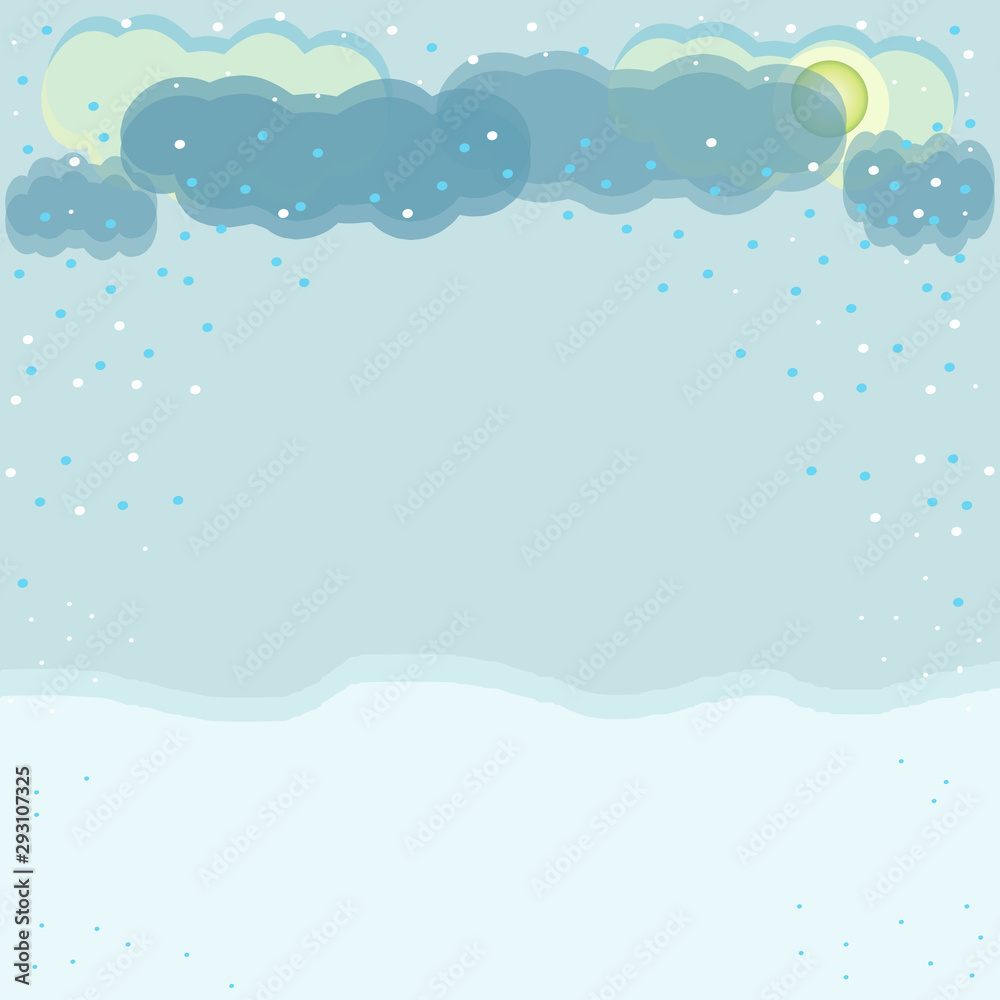 Abstract winter snowy landscape. Place for text. Copy space. Postcard template. Abstract winter snowy landscape. Place for text. Copy space. Postcard template.