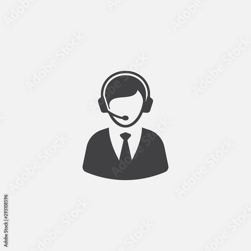 Customer service icon, call center icon design illustration. customer service vector icon. Simple and modern flat symbol
