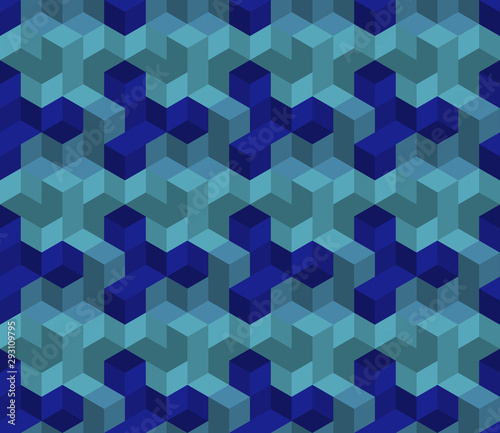 Abstract seamless cube pattern. Background design for prints, textile, fabric, package, cover, greeting cards.