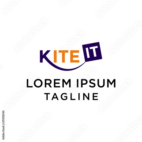 creative symbol concept. Color kite flight in sky, progress abstract business logo idea. Happy childhood, kids toy icon. Corporate identity logotype, company graphic design tamplate