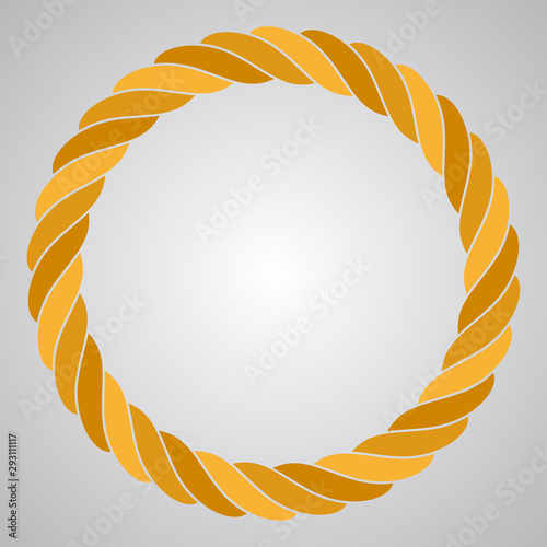 Vector rope abstract circle. Vector logo element for graphic design.