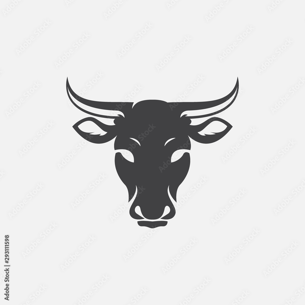 cow head logo design vector, cow emblem, long horned head illustration, farming logo cow head logo design vector, cow emblem, long horned head illustration, farming logo