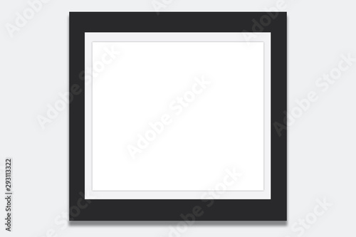 blank photo frame isolated on white background