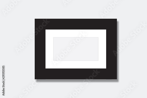 blank photo frame isolated on white background