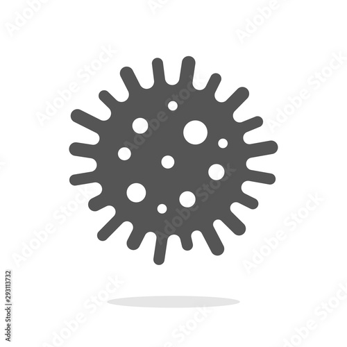 Virus, bacteria, microbe icon. Vector Bacteria sign in flat style. Microbe bacteria icon. Microbe bacteria vector web icon. EPS 10