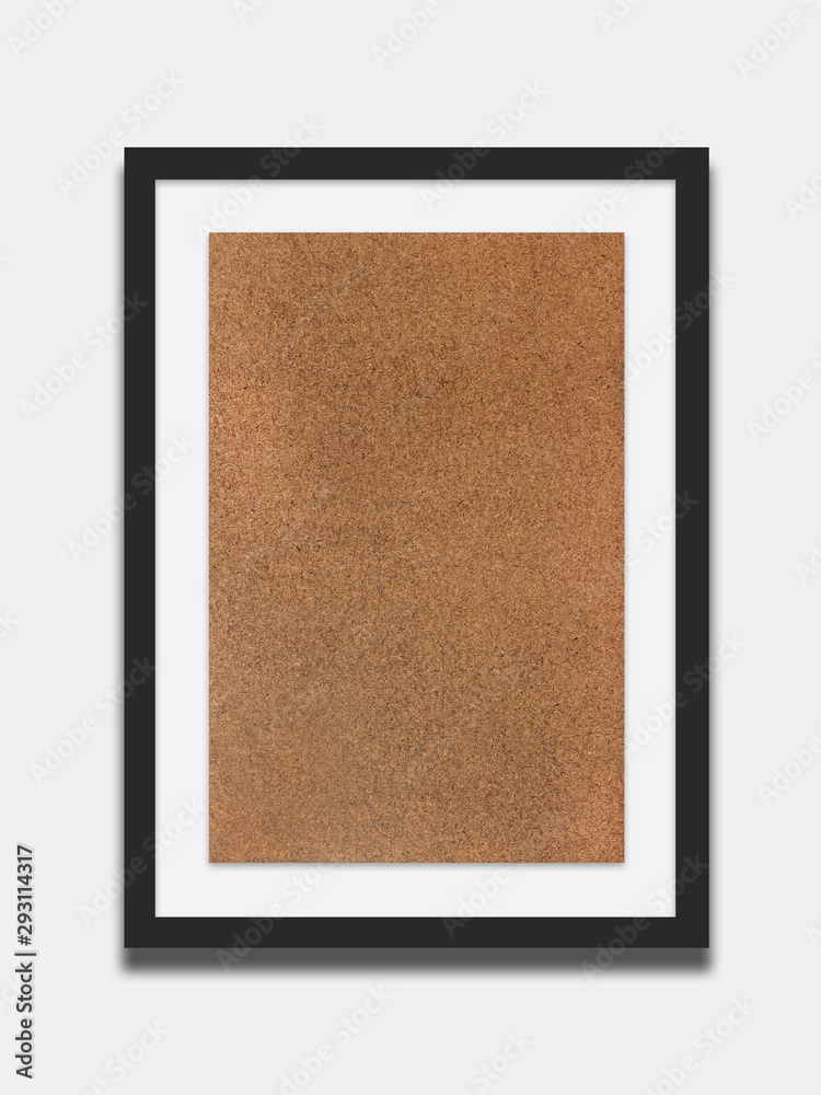 Fototapeta premium wooden photo frame isolated on white background