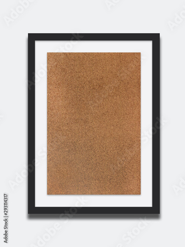 wooden photo frame isolated on white background