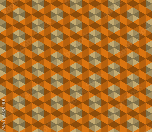 Seamless abstract hexagons and triangles textile pattern. Multicolor modern stylish background cover geometric shapes.