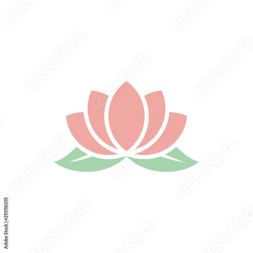 Lotus vector concept isolated on white background.