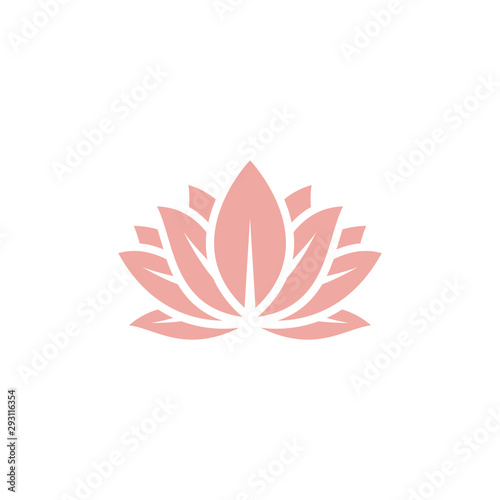 Lotus vector concept isolated on white background.