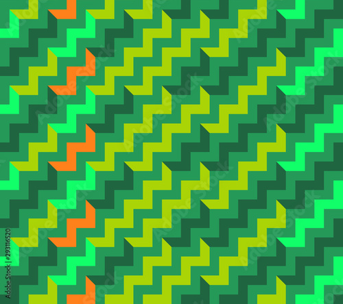 Vector abstract seamless pattern with zigzags of different colors. Textile background for package, cover, greeting cards.