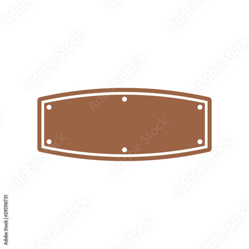 Blank western sign board graphic design template