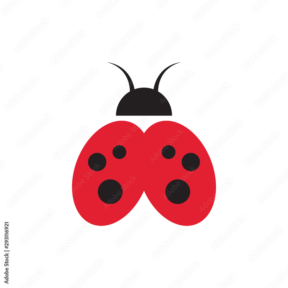 Lady bug graphic design template vector isolated Lady bug graphic design template vector isolated