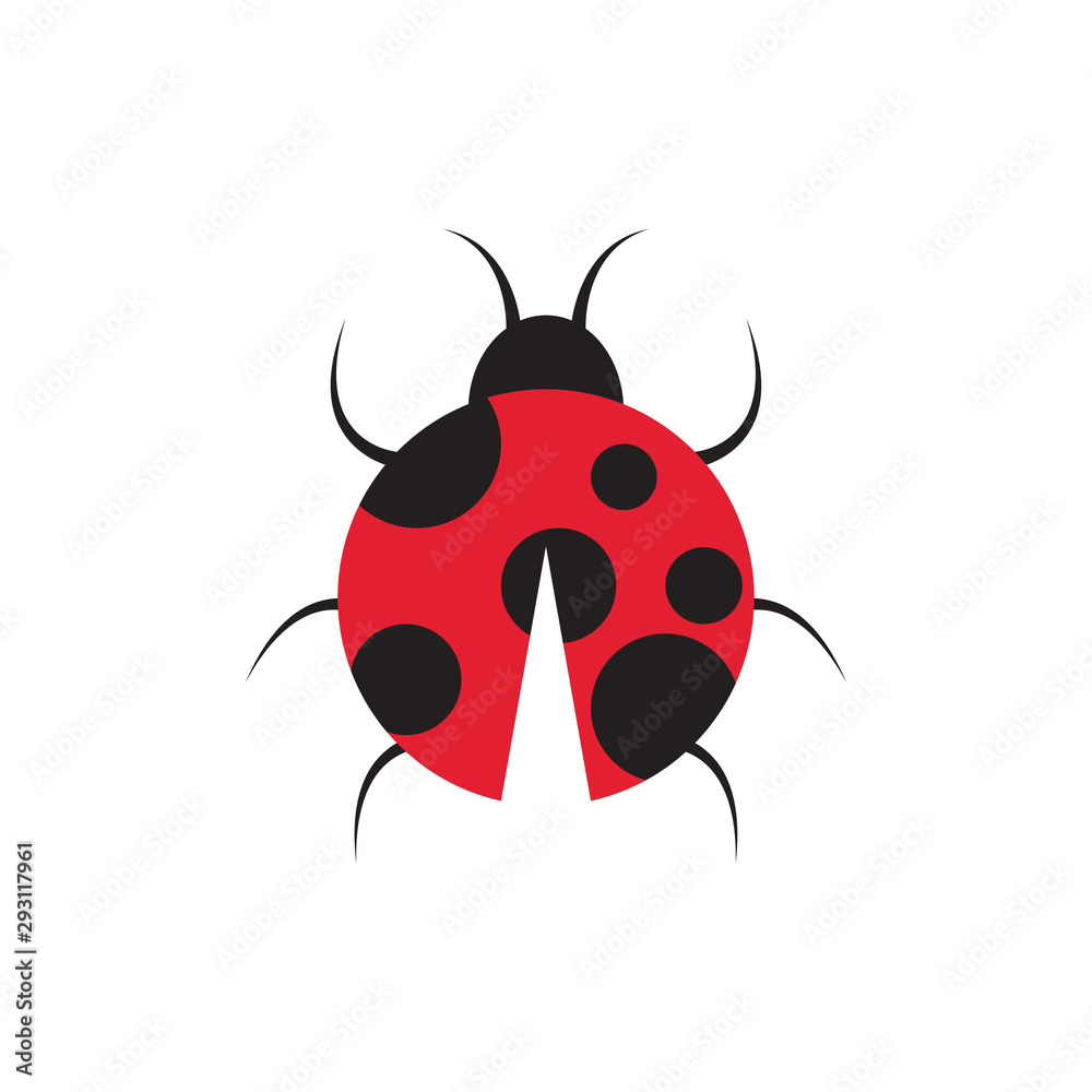 Lady bug graphic design template vector isolated Lady bug graphic design template vector isolated