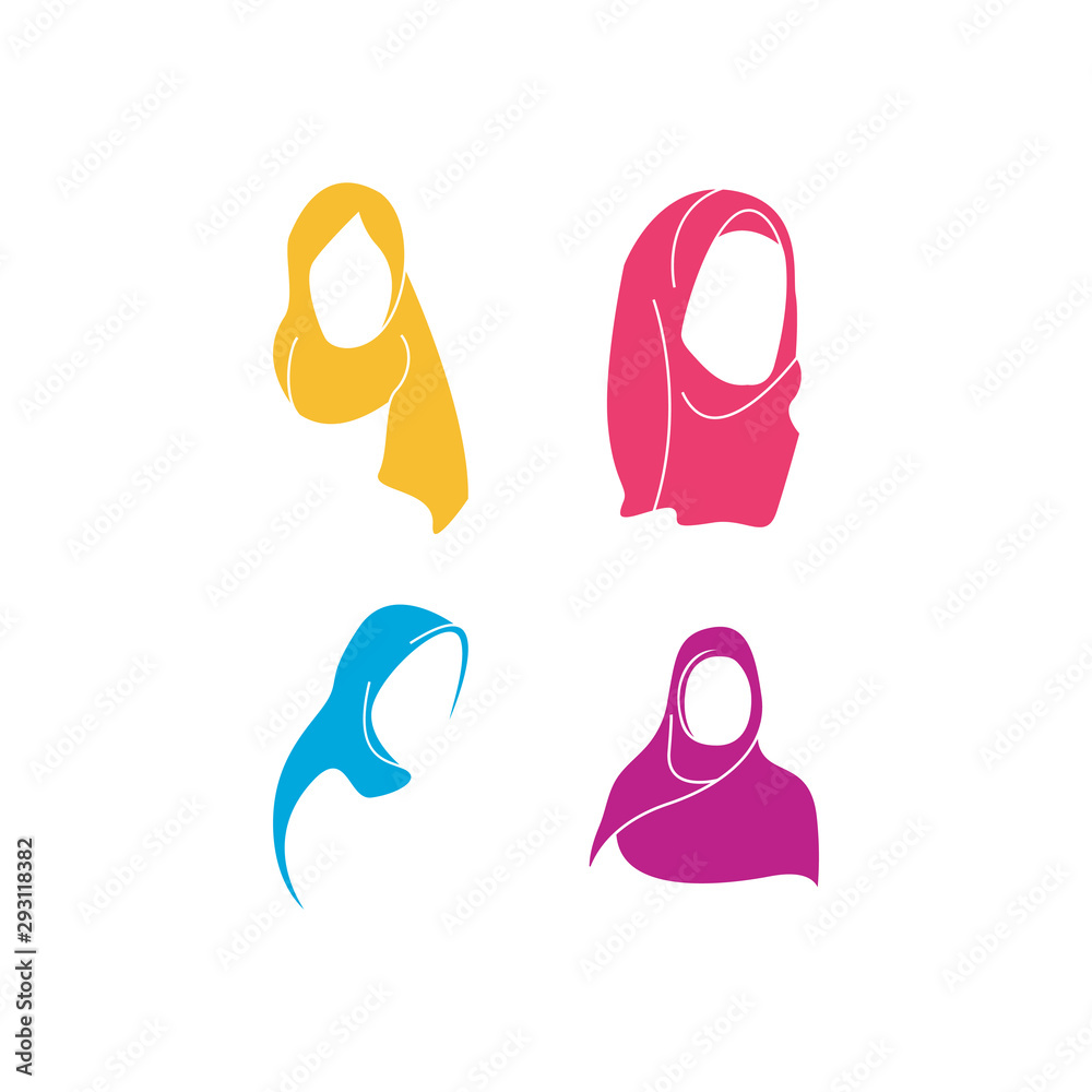 Hijab woman religious graphic design template Hijab woman religious graphic design template