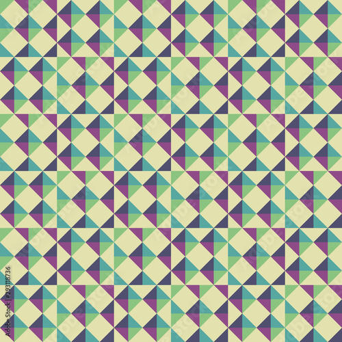 Triangular seamless pattern. Geometric abstract polygonal mosaic. Decorative backdrop for wallpaper, pattern fills, web page background, surface textures.