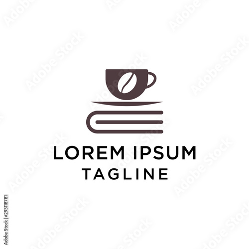 Coffee And Books Design Logo Template