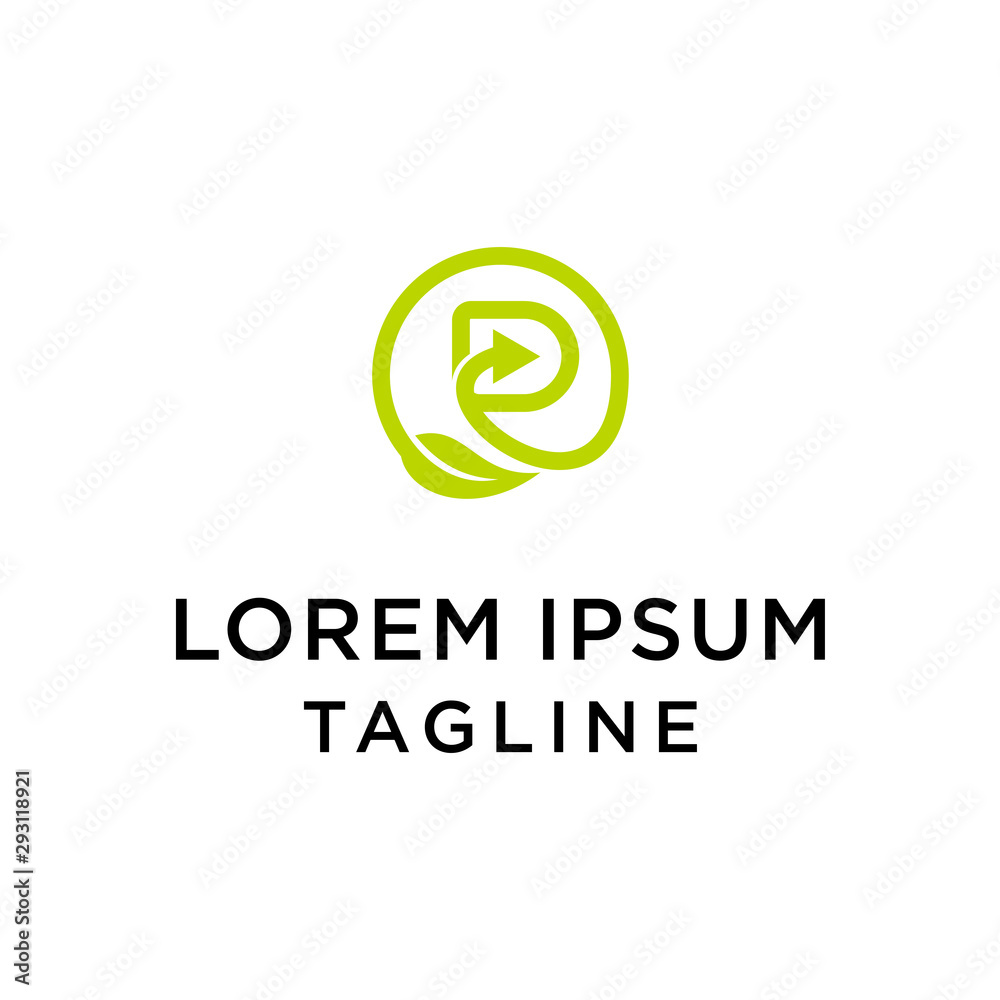 Leaf Arrow R Logo Vector Leaf Arrow R Logo Vector