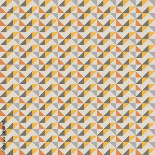 Abstract seamless background pattern with colorful triangles. Mosaic texture for prints, textile, fabric, package, cover, greeting cards.