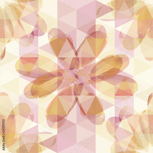 Stylized Flowers Seamless Pattern. Simple Artistic Background.