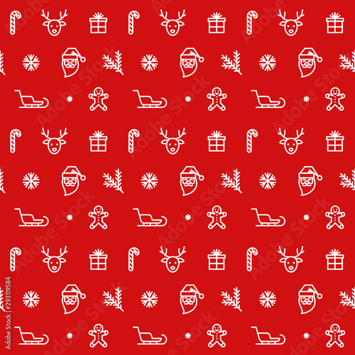 Bild auf Leinwand Christmas seamless pattern