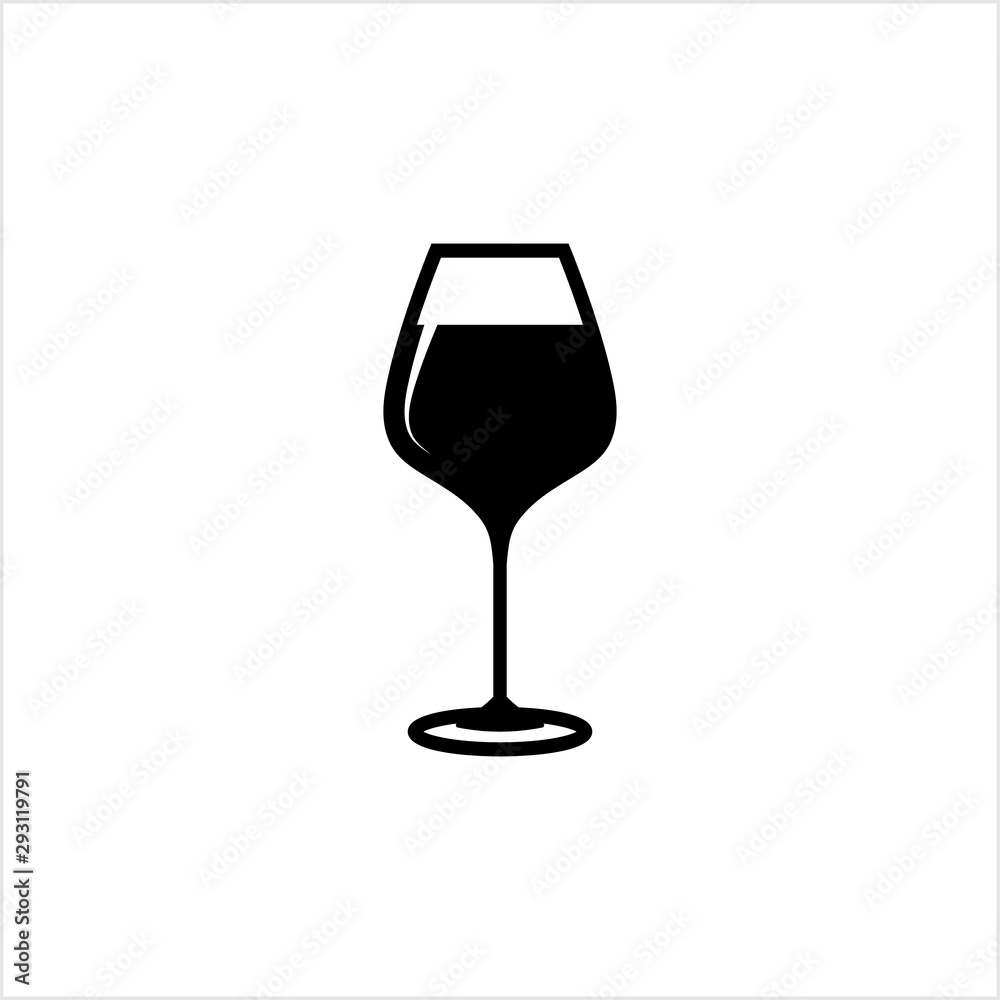 Wine Glass Icon, Wine Drinking Glass Icon Stock Vector | Adobe Stock