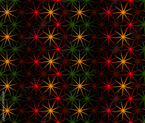 Abstract seamless hexagon pattern. Background design for prints, textile, fabric, package, cover, greeting cards.