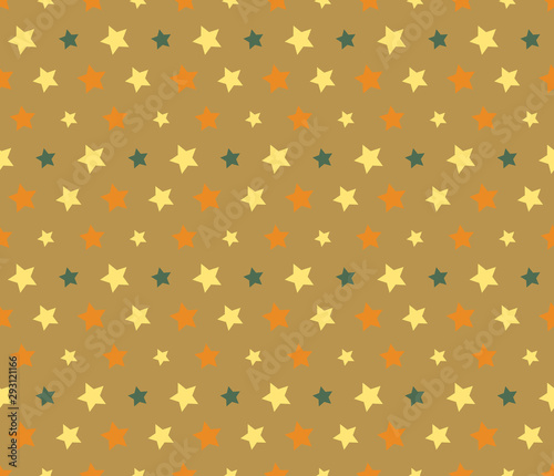 Abstract seamless stars pattern. Background design for prints, textile, fabric, package, cover, greeting cards.
