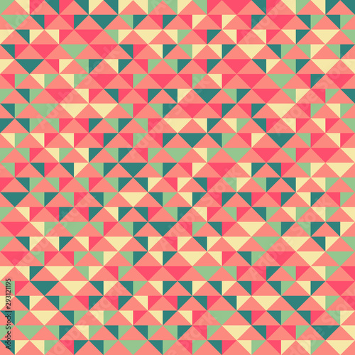 Seamless geometric wallpaper. Mosaic template pattern made of triangles. For any design purposes.