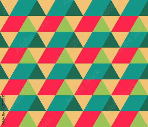 Triangular seamless pattern. Geometric abstract polygonal mosaic. Decorative backdrop for wallpaper, pattern fills, web page background, surface textures.