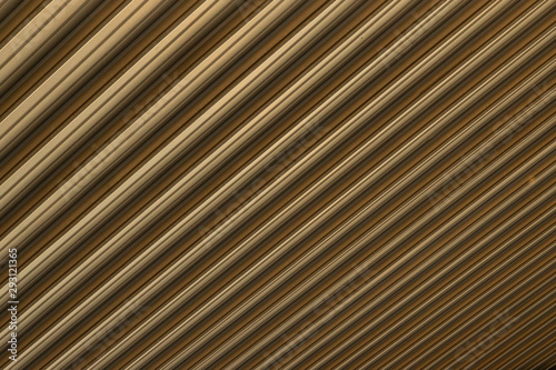 Close-up of beige-brown corrugated surface causing optical illusion