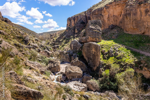 waterfall in the mountains