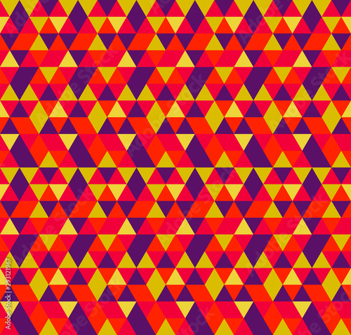 Abstract seamless pattern. Colorful geometric background with triangles.