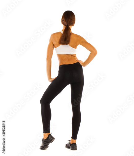 Sport fitness woman back view