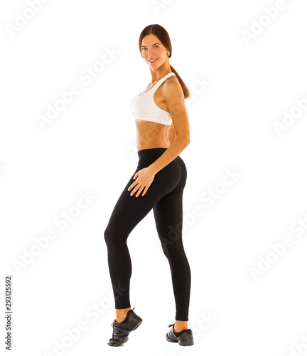 Sport fitness woman back view