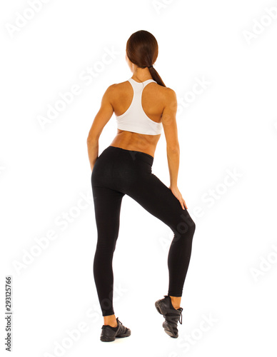 Sport fitness woman back view