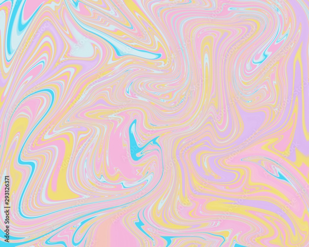 Abstract pastel colored backdrop made in liquid acrylic art technique. Pink, lilac, lavender and marine blue colored background. 