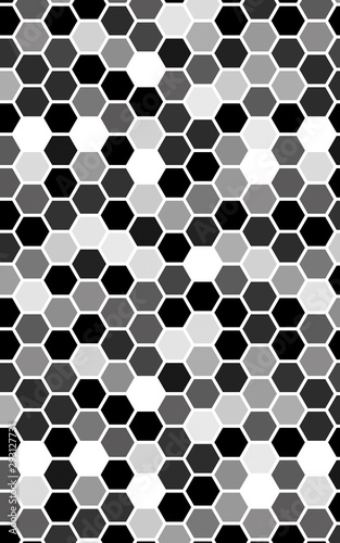 White honeycomb with a gradient color. Isometric geometry. 3D illustration
