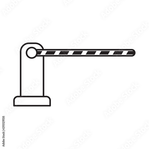 car barrier icon- vector illustration