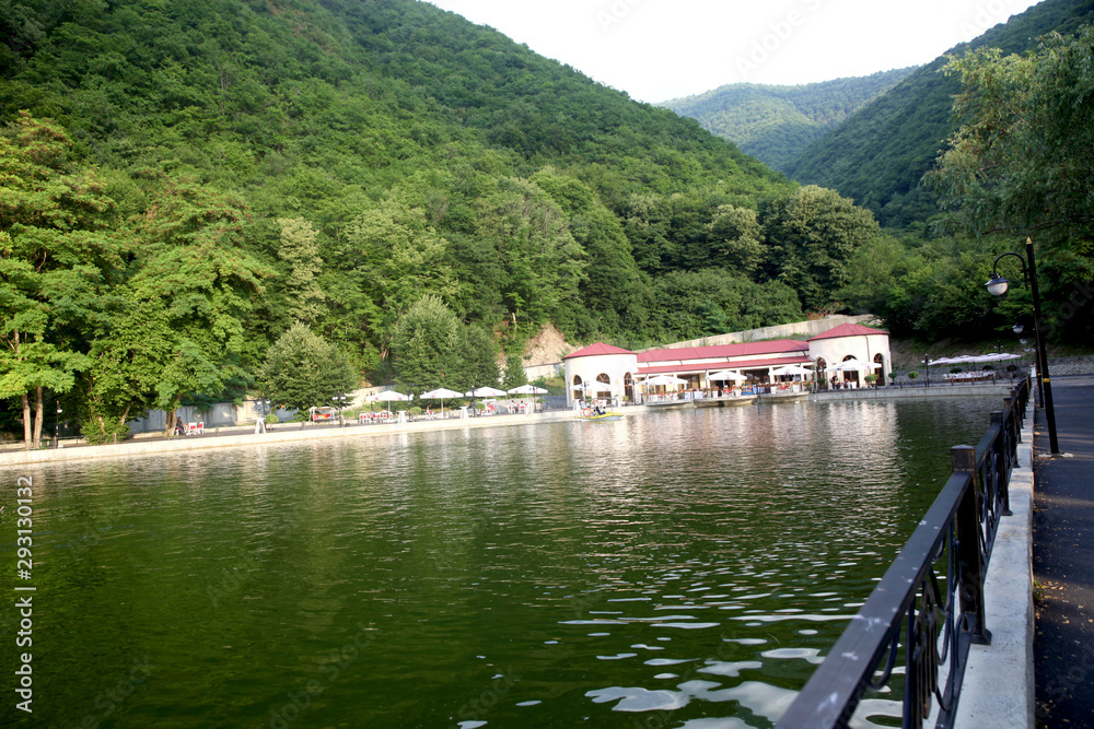 Naklejka premium Lake in the hotel area Marxal