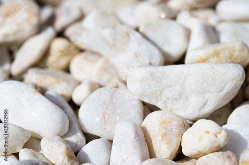 white stones with depth of field, background