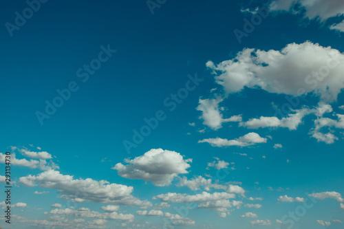 Clouds in the sky in spring