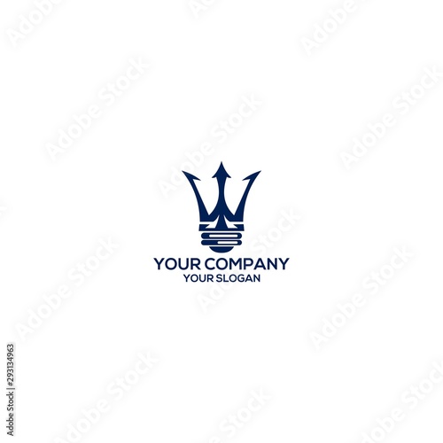 Smart Neptune Logo Design Vector