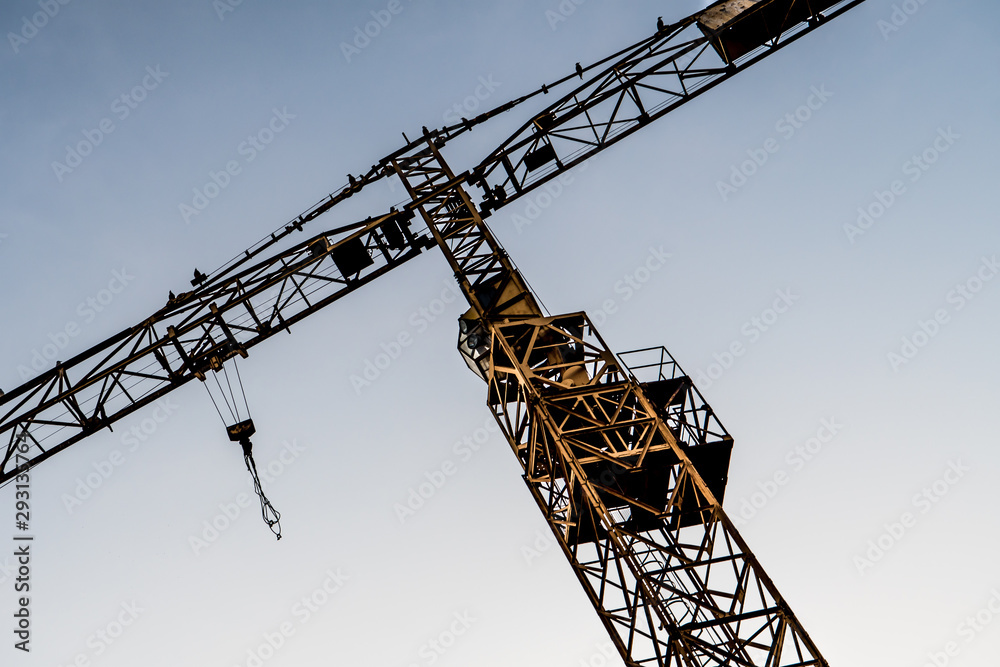 Detail Of Yellow Construction Crane 