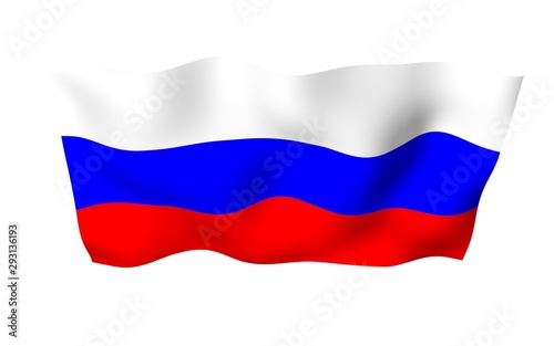 Free Download Waving flag of the Russian Federation. The National. State symbol of the Russia. 3D illustration - GFXLoad