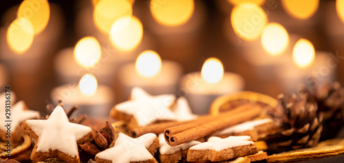 cinnamon stars with oranges for christmas